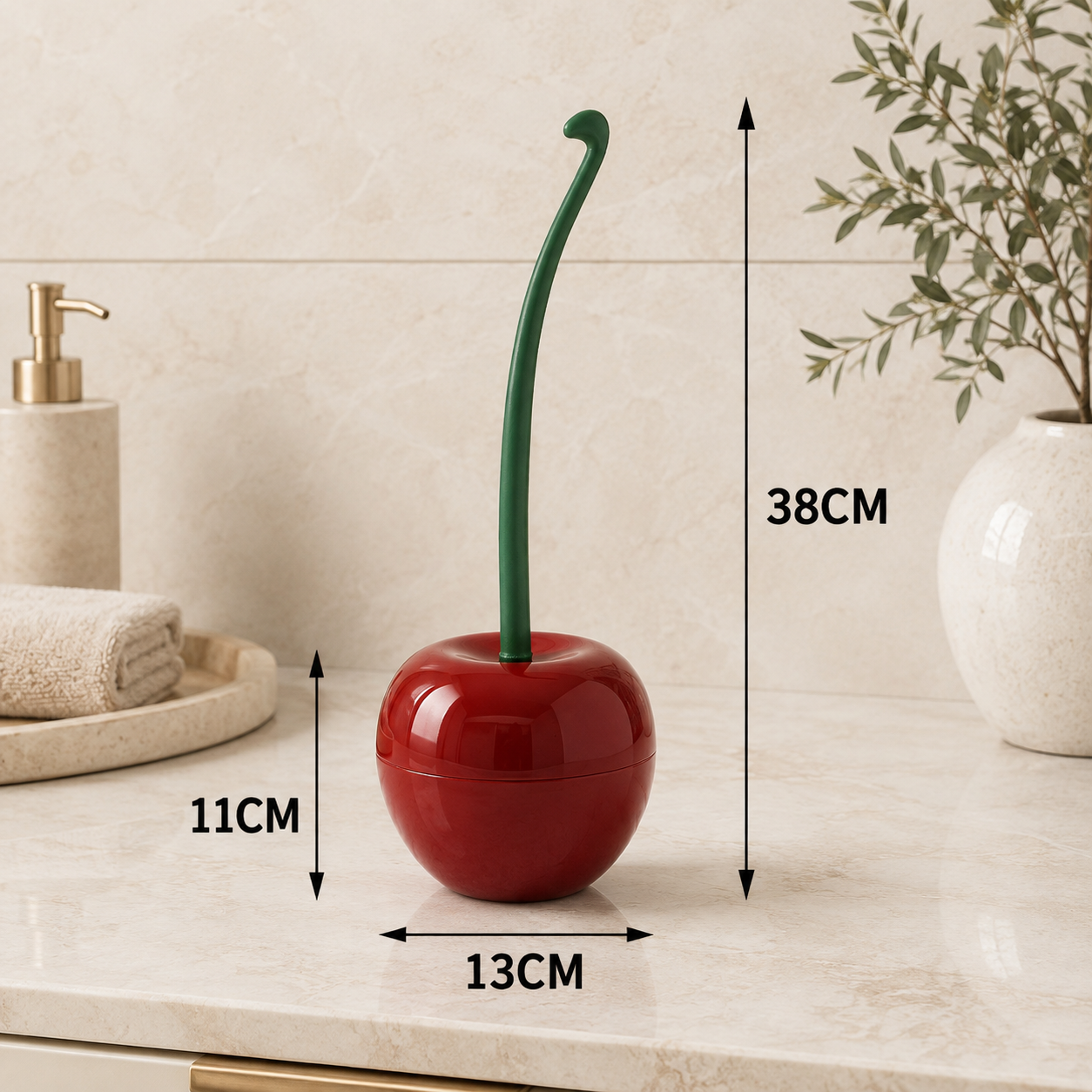 Cherry Toilet Brush Holder