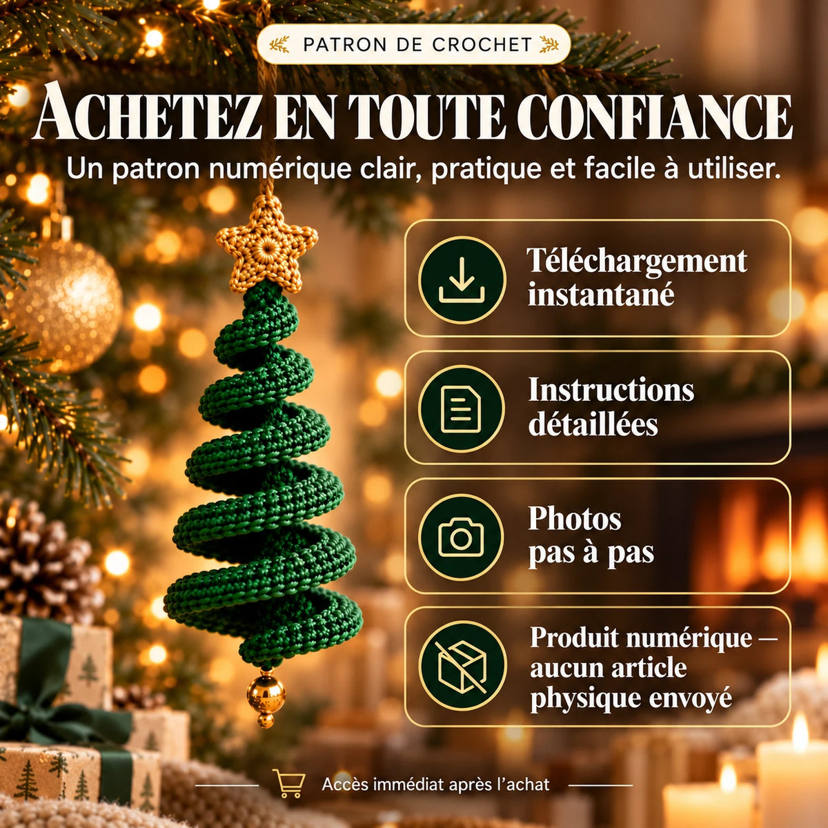 Achetez en toute confiance : téléchargement instantané, instructions détaillées, photos pas à pas, produit numérique sans article physique envoyé