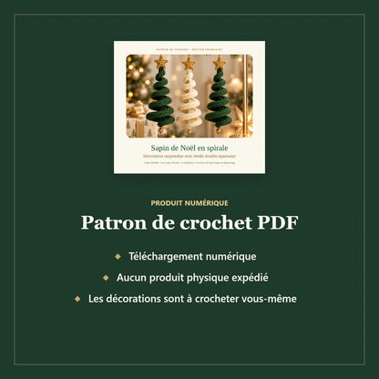 Produit numérique : patron de crochet PDF, téléchargement numérique, aucun produit physique expédié, décorations à crocheter soi-même